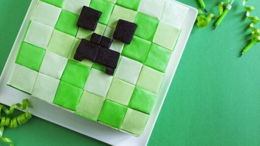 zelf maken minecraft taart