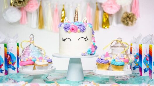 taart traktatie unicorn