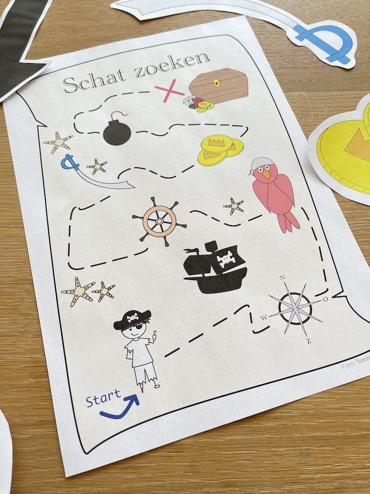 beoefenaar naald Helm Schatzoeken tijdens een kinderfeestje thuis - printable -  Voormijnkleintje.nl