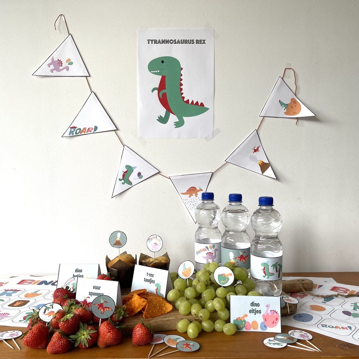 Dino kinderfeestje; leuke ideeën en spelletjes én printables