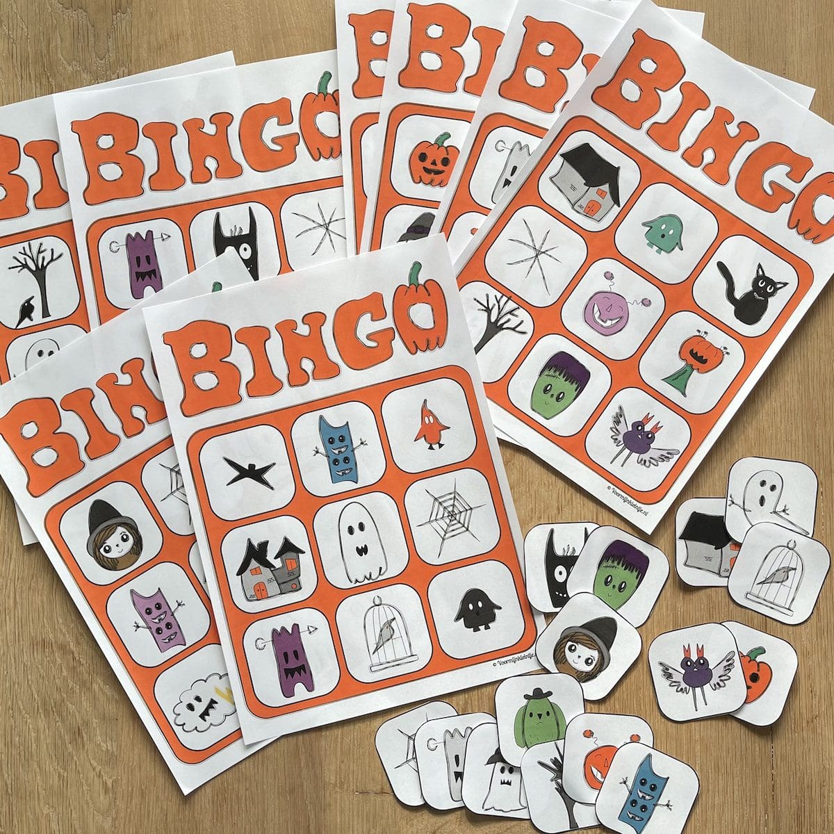 Halloween bingo om zelf te printen
