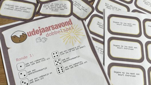 oudejaarsavond dobbelspel opdrachten