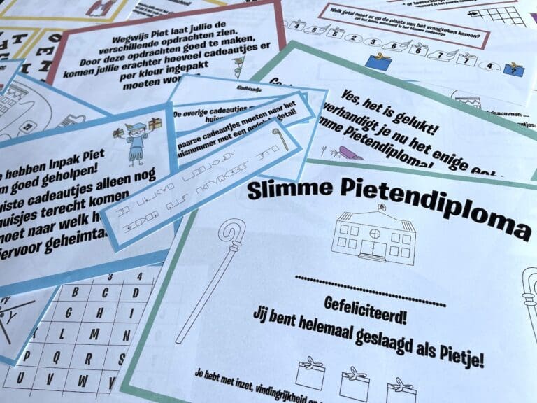 Slimme Pietendiploma Met Opdrachten Leuk Spel Om Te Printen Voormijnkleintje Nl