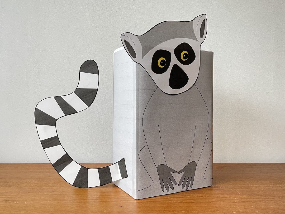 Makkelijke ringstaartmaki surprise maken – printable