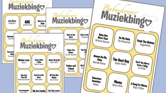 babyshower muziekbingo