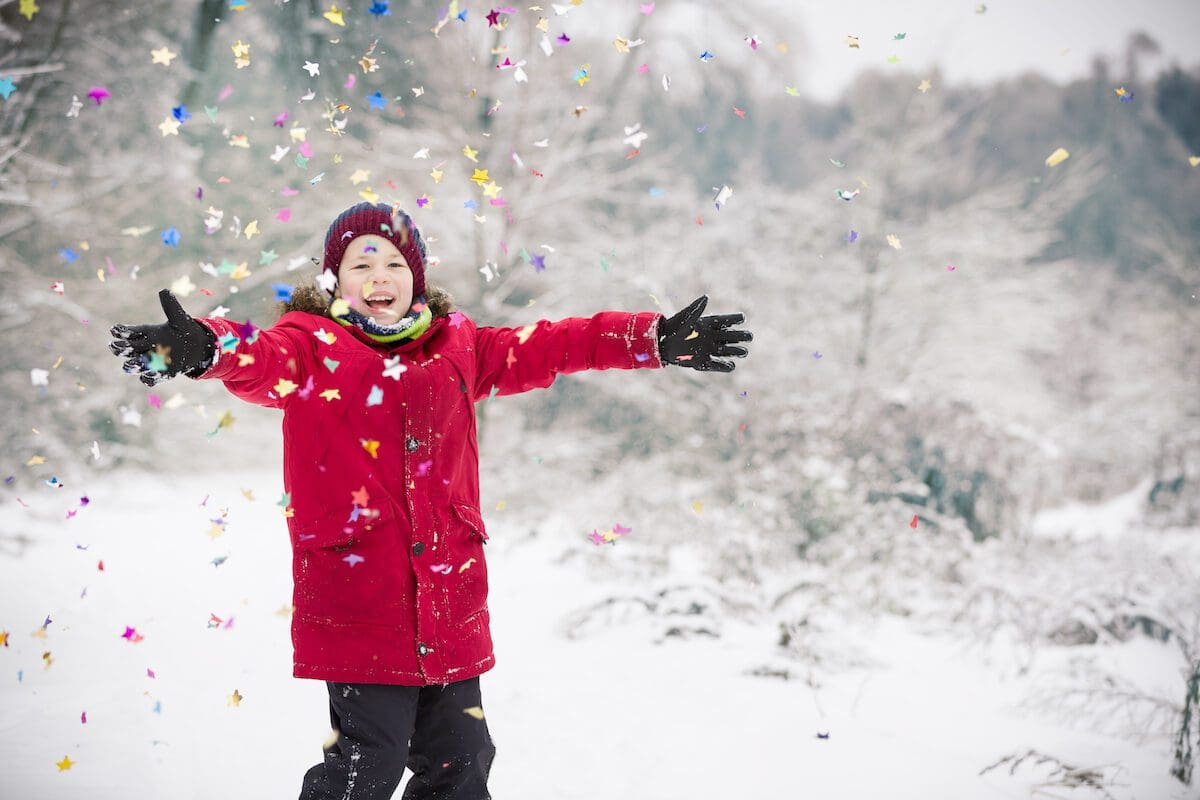 kinderfeestje in de winter