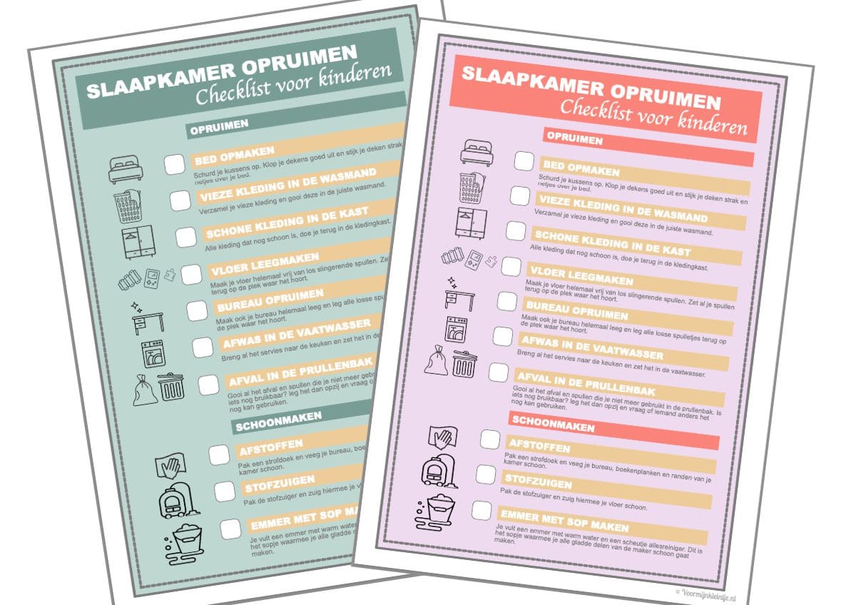 slaapkamer opruimen checklist