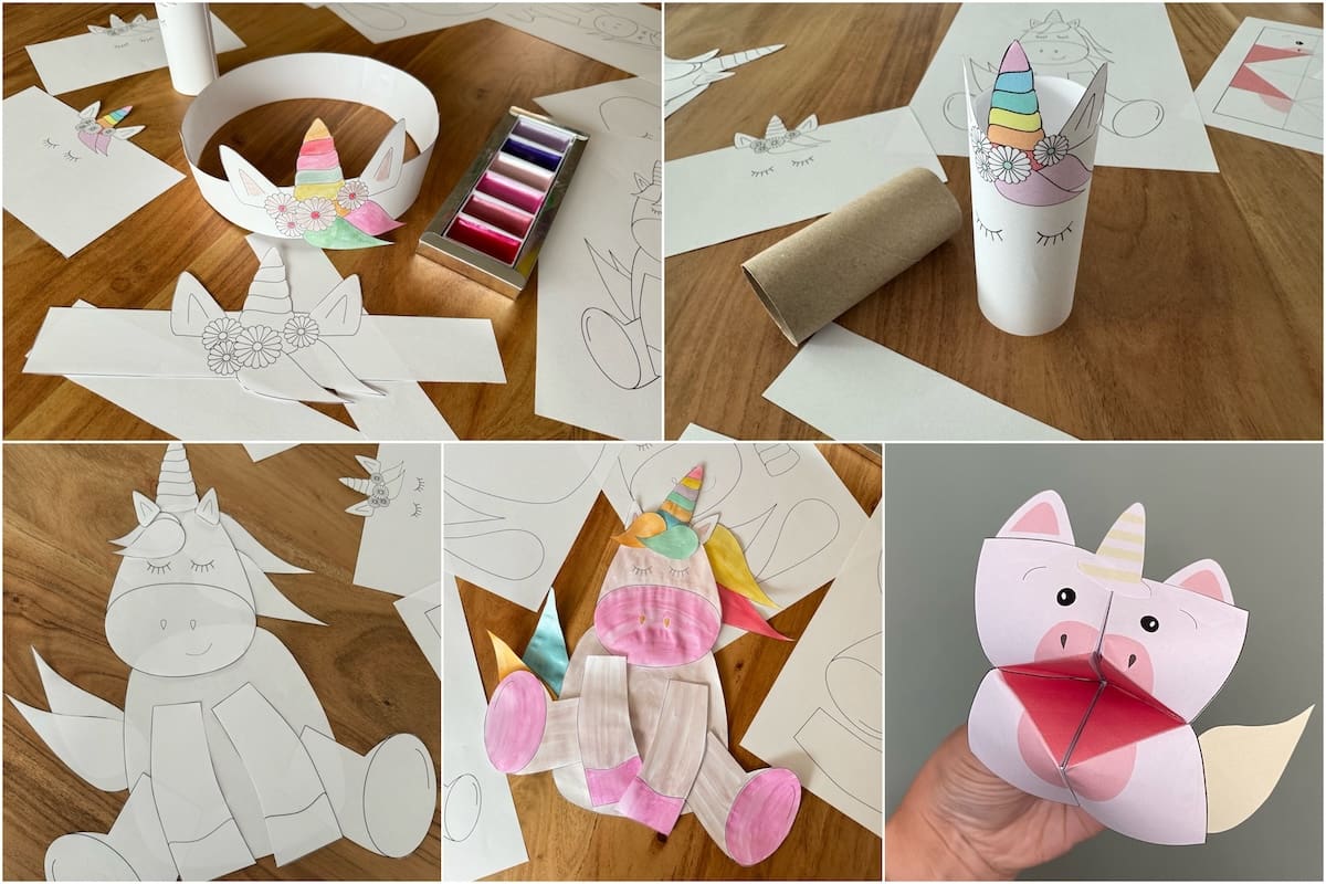 Unicorn (éénhoorn) knutselen – printable