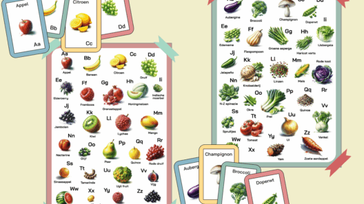 flashcards en posters groente en fruit