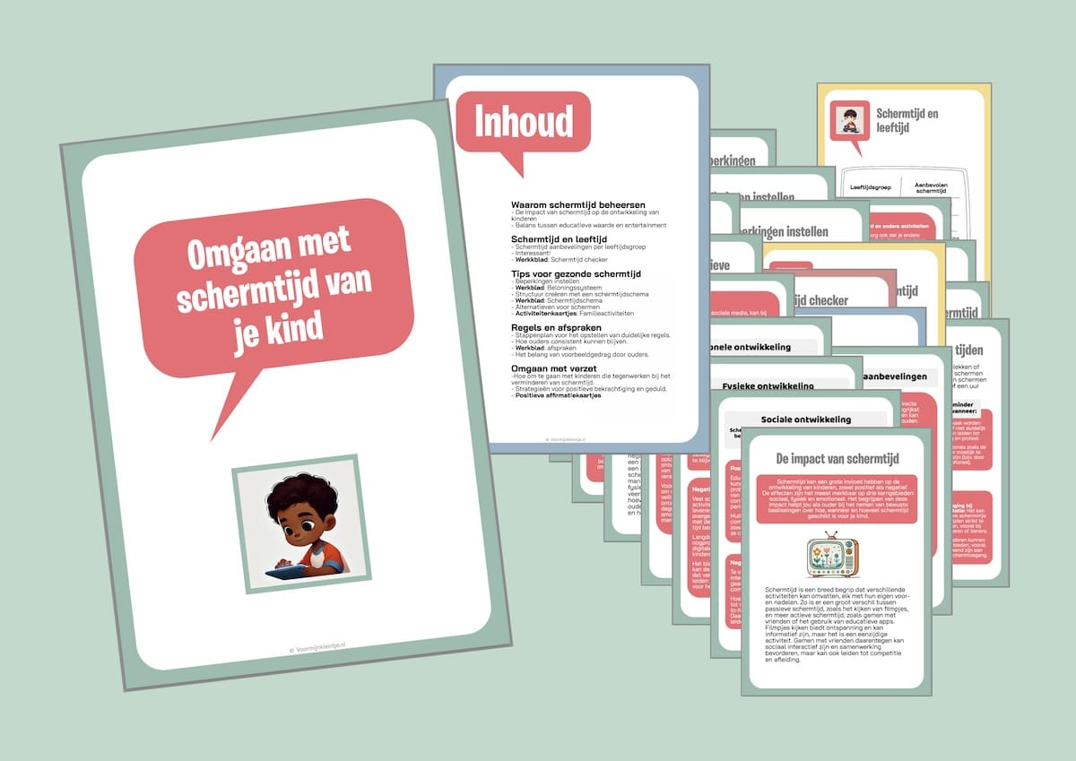 Omgaan met schermtijd van je kind, inclusief handige werkbladen