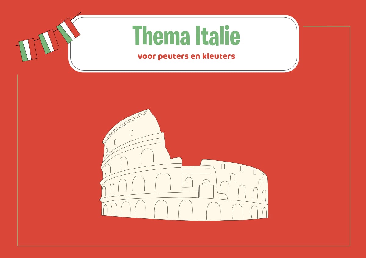 Thema Italië, voorschoolse educatie (VVE) voor peuters en kleuters