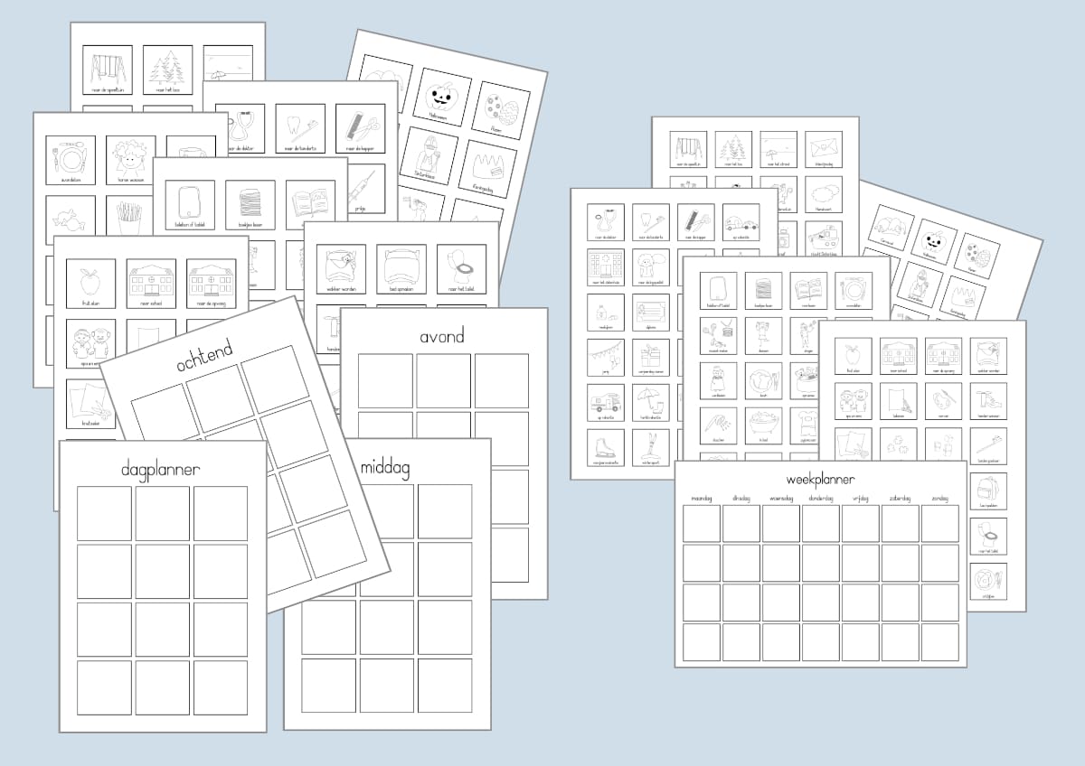 Rust in huis met dagritmekaarten – printables om overzicht te creëren